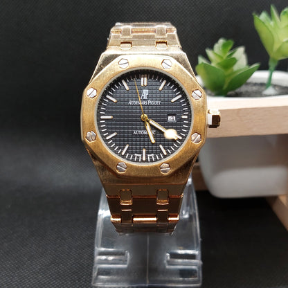 Audemars Piguet Gold Chain - Gold Case & Black Dial - Saturn Watches