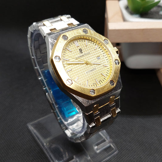 Audemars Piguet Two Tone Chain Gold & Silver - Gold Case & Gold Dial - Saturn Watches